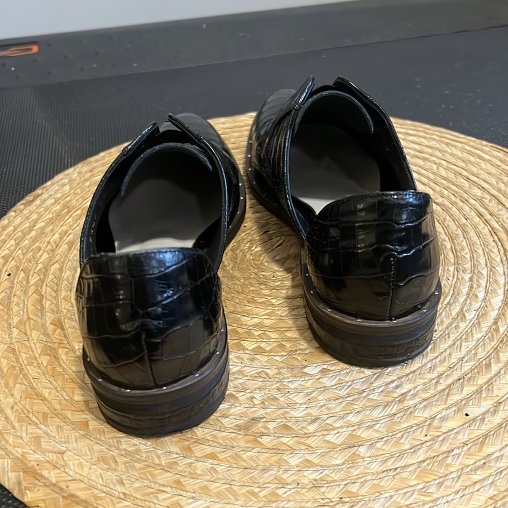 Freda Salvador D’orsay Embossed Croc Leather Oxfords Loafers Shoe Size 6 - Picture 7 of 11